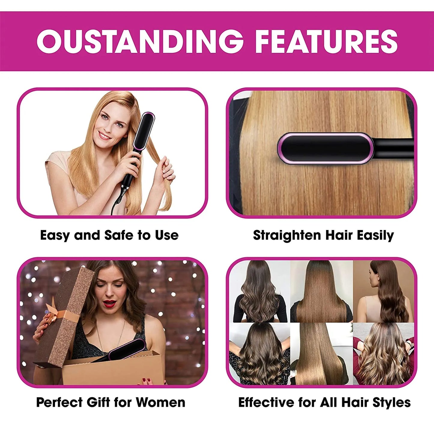 COSMOPRETTY™ Mini Hair Straightener Comb